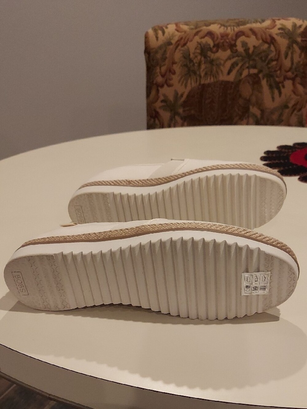 Skechers BOBS Women's Fexpadrille LO White Canvas Slip-On Loafers - Picture 10 of 10